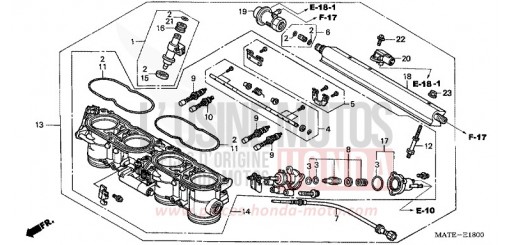 THROTTLE BODY (ASSY.) CBR1100XX5 de 2005